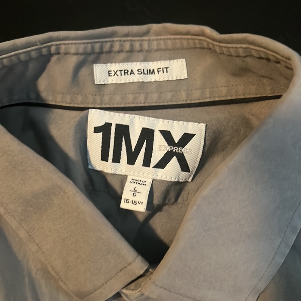 Dark Grey, Express Button Down, Extra Slim Fit - image 2